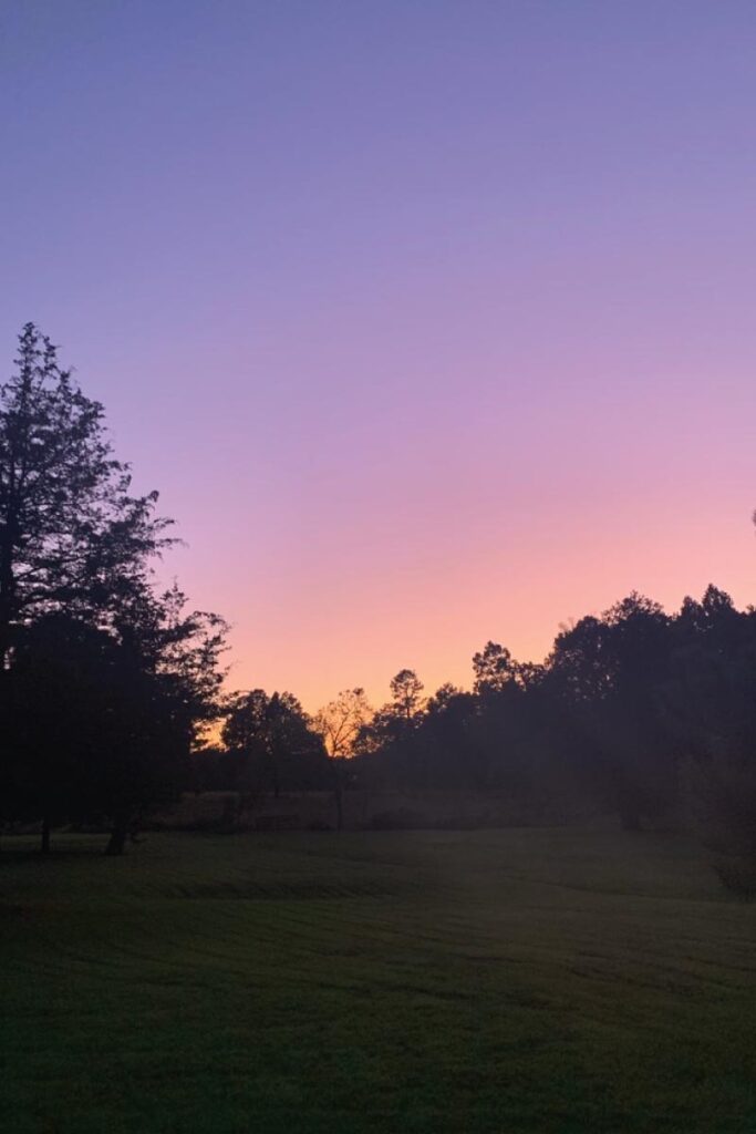 sunset in Arkansas