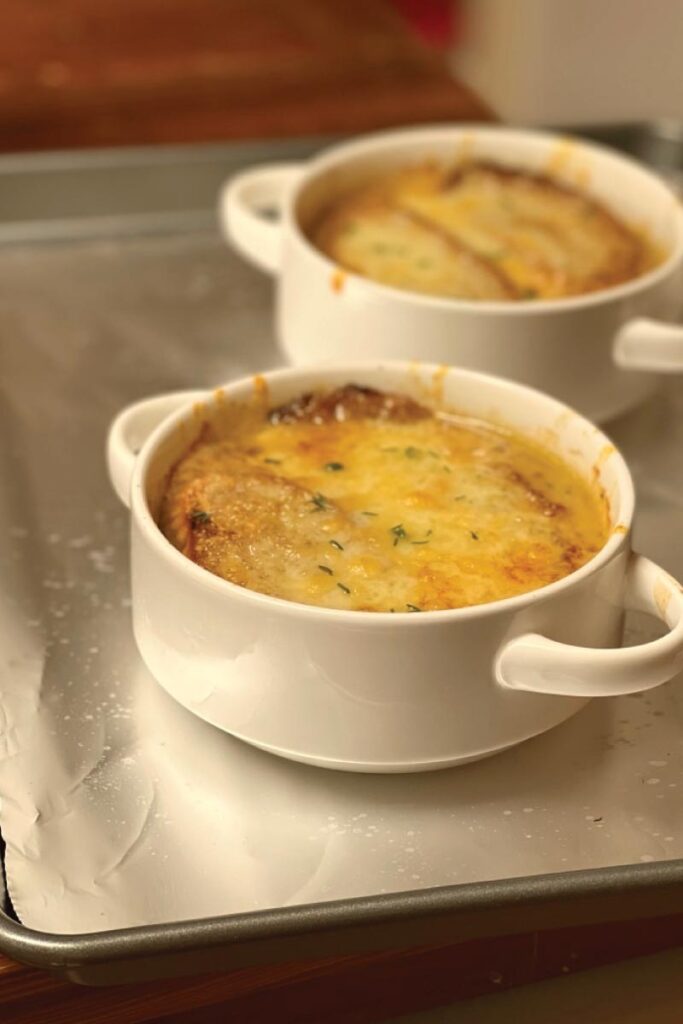 homemade French onion soup