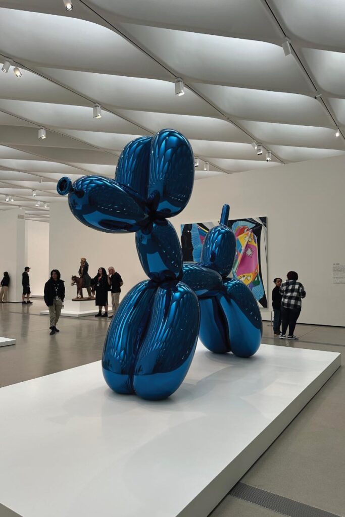 "Balloon Dog (Blue)" by Jeff Koons at the Broad Museum of Contemporary Art in Los Angeles