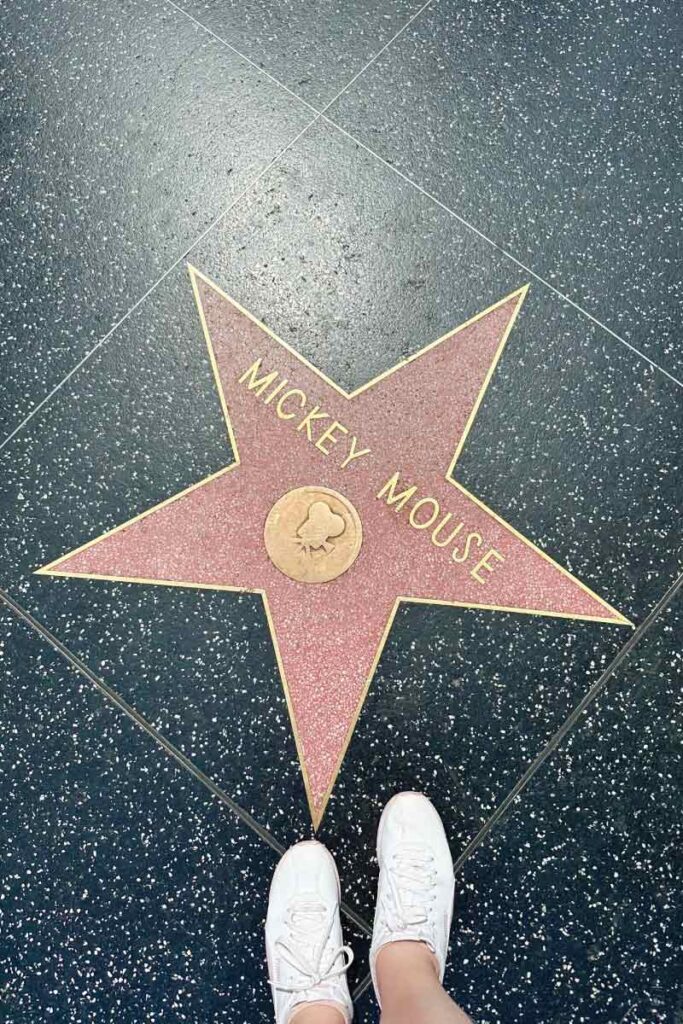 Mickey Mouse's star on the Hollywood Walk of Fame