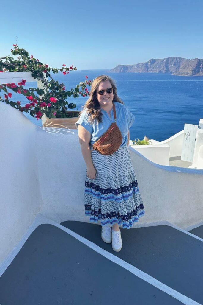 Hannah in Santorini, Greece