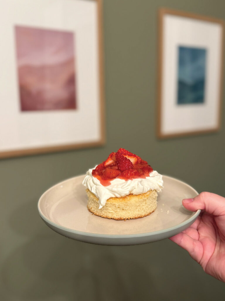 individual strawberry shortcake dessert